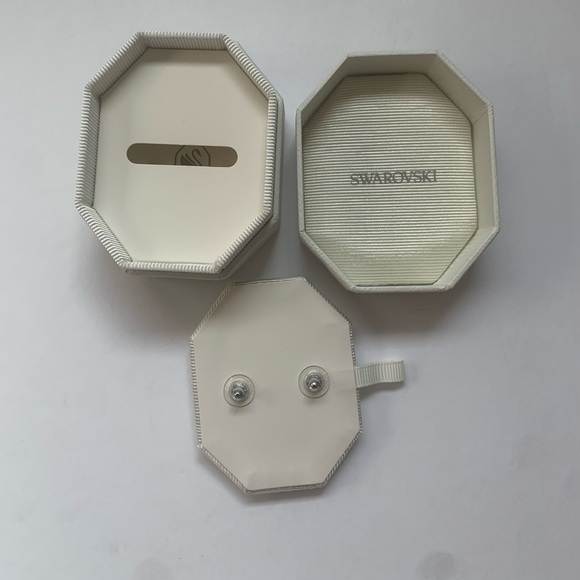 New Swarovski Stella Blue Star Studded Earrings - Picture 10 of 12